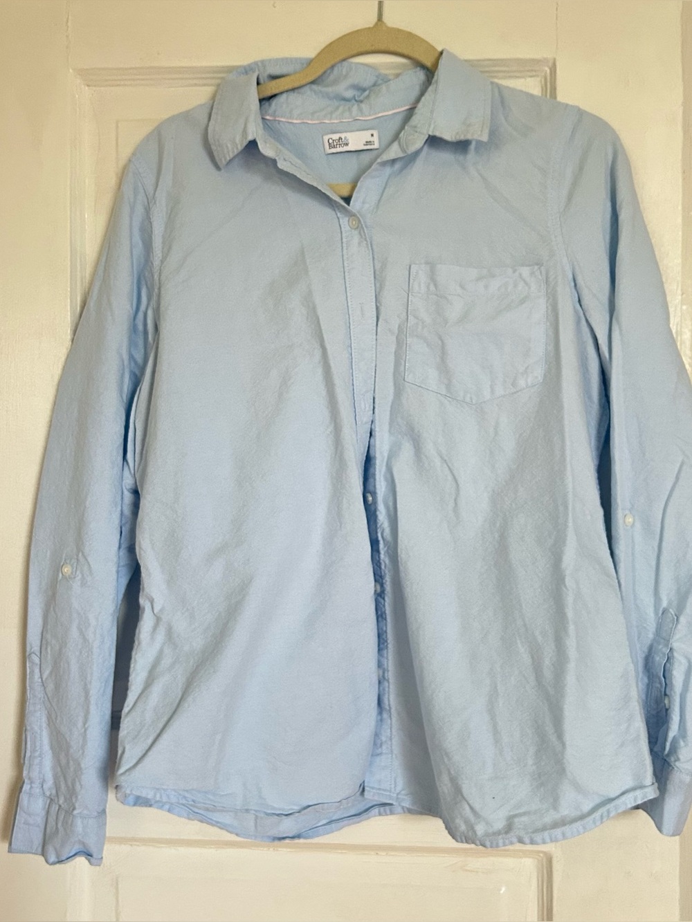 Light Blue Men's Button-Down Shirt - Croft & Barrow Size Medium